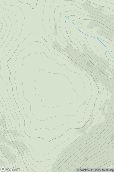 Thumbnail image for Little Hill [Welshpool to Hay-on-Wye] showing contour plot for surrounding peak